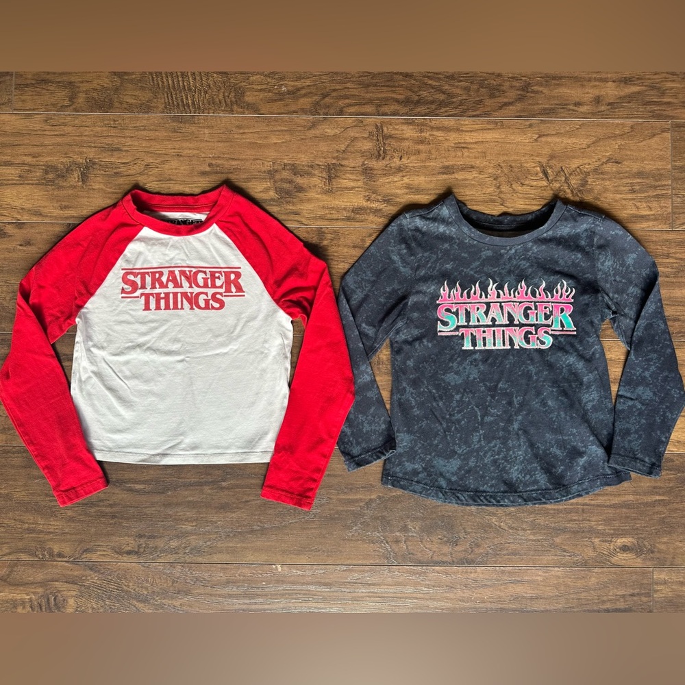 Stranger Things Sci-fi TV Show Long Sleeve Tops 2 pack Brother & Sister!